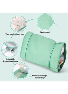 Leego Makeup Pouch Travel Pouch, Makeup Pouch, Large Capacity, 4 Compartments, Foldable, Removable, Travel, Waterproof, Cosmetics Pouch, Toiletry Pouch, For Travel, Multifunctional, Cute, Bathroom-Brown  - Image 5