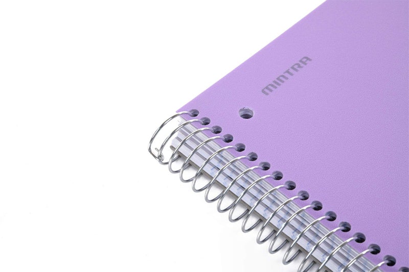 Mintra Office Durable Spiral Notebooks, 5 Subject (Lavender, College Ruled 1pk) - Image 5