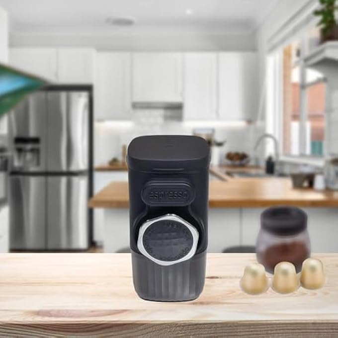 BIGTHREE Portable Coffee Maker Hand Presses Coffee 2 In 1 Small Travel Coffee Machine For Ground Coffee  Capsule Manually Operated Small Handheld Coffee Machine For Camping Travel - Image 2