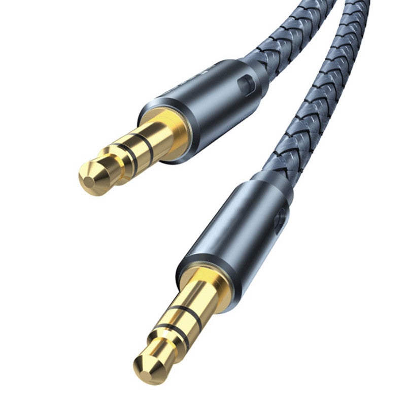 ESSAGER 3.5mm Male To Male Audio Cable 2M Clear No Loss Transmission - Anti Interference Premium Nylon Wire Audio Adapter for Home Stereo Car Gaming - Image 1