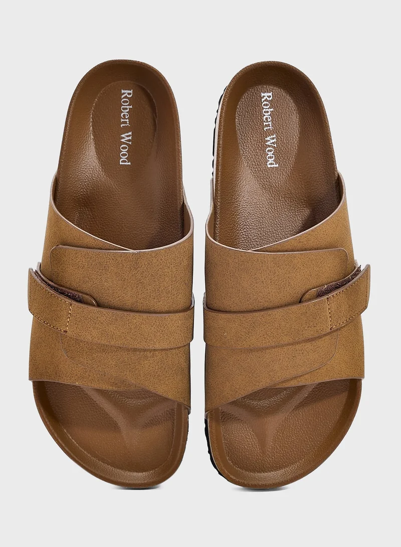 Robert Wood Camel Casual Comfort Sandals for Men | Best Price UAE