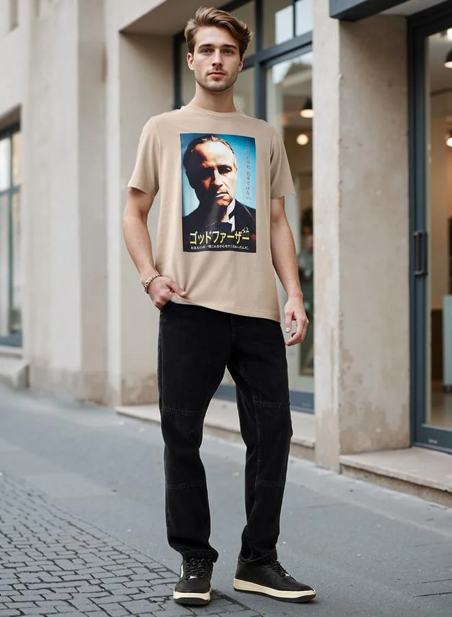 Splash FAV The Godfather Print Crew Neck T-shirt