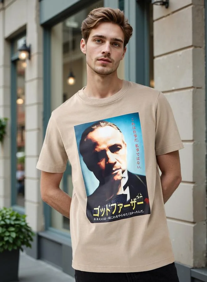 Splash FAV The Godfather Print Crew Neck T-shirt