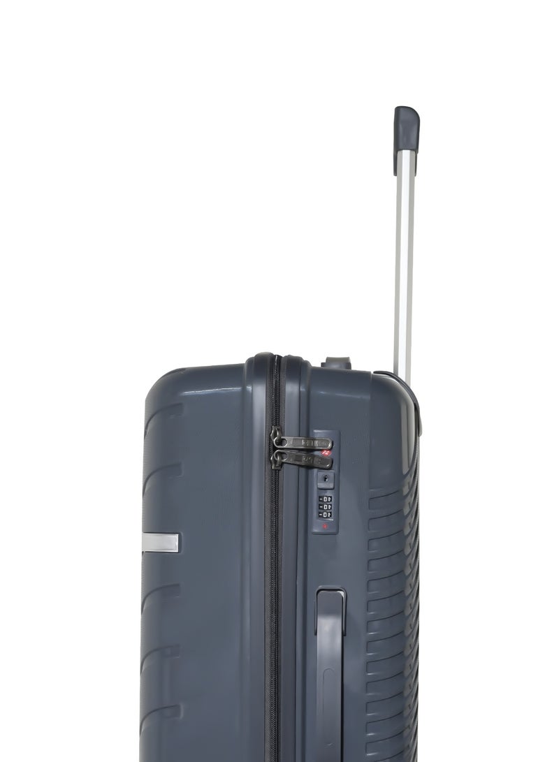 KTMC Polypropylene Luggage 20" Carry-On & 28" Check-in Suitcases, H-8882 Dark Grey - Image 4