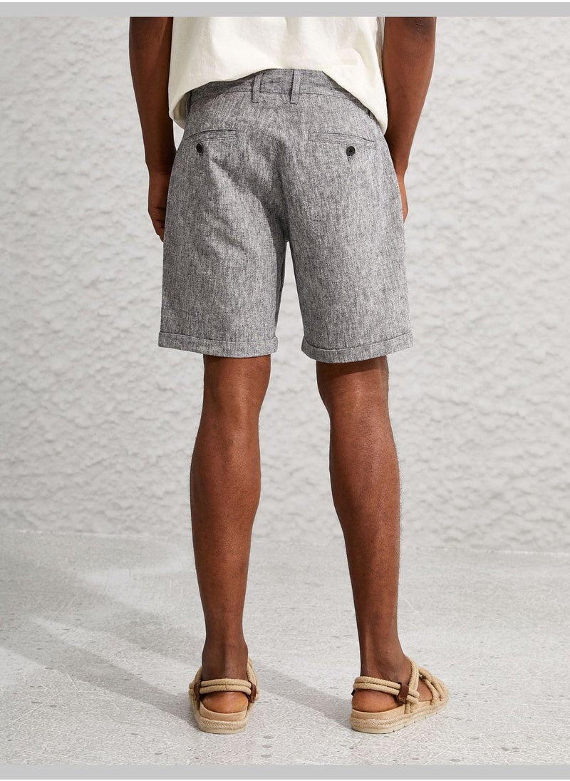 KOTON - Striped Chino Shorts - Image 1