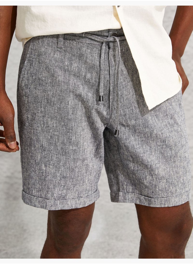KOTON - Striped Chino Shorts - Image 1