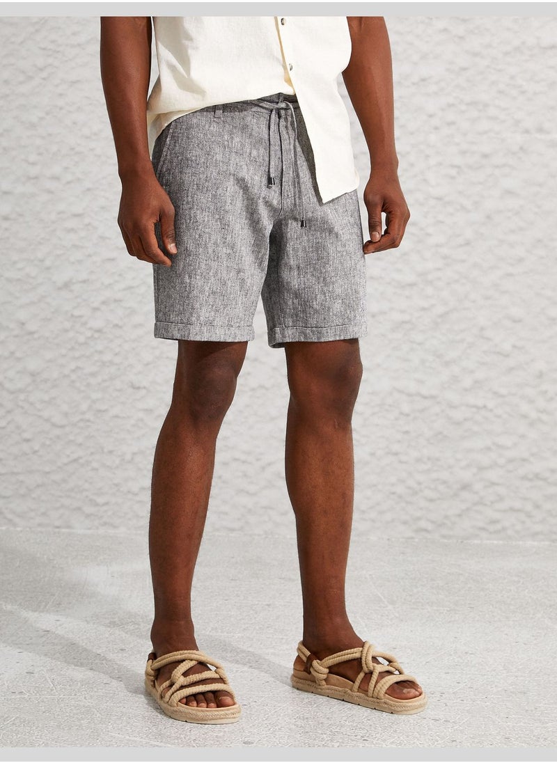 KOTON - Striped Chino Shorts - Image 1