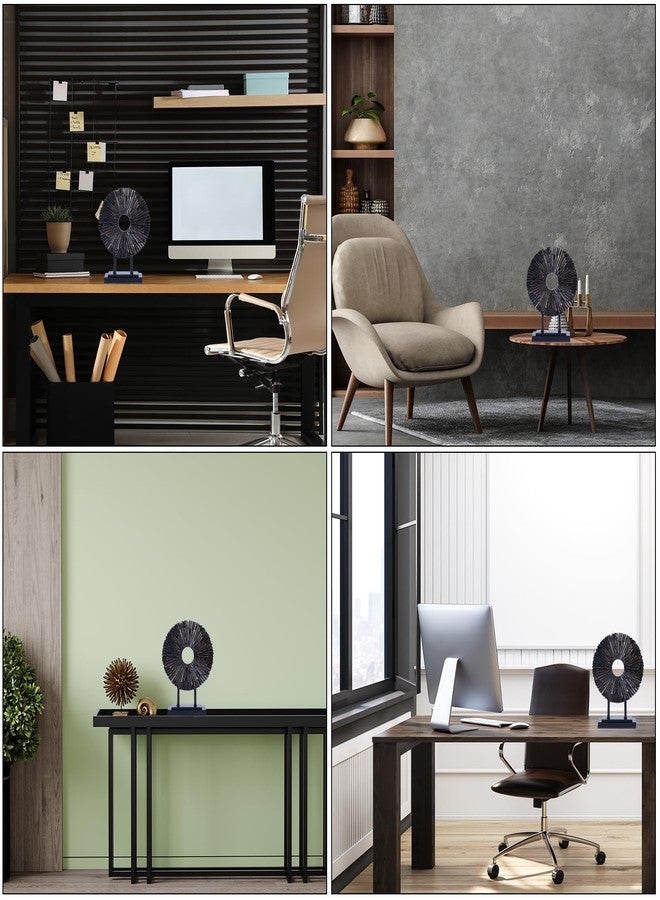 CECKQUE Minimalist Round Statue Above Cabinet Decor Kitchen, Modern Decorative Sculpture Home Decorations for Living Room Coffee Table, Office Decor Items, Center Pieces Decoration (Black) - Image 5