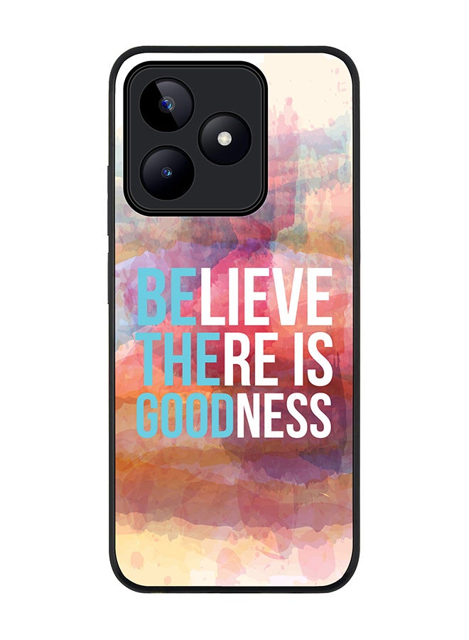 Stylizedd Rugged Black edge case for Realme C53, Slim fit Soft Case Flexible Rubber Edges Anti Drop TPU Gel Thin Cover- Be The Good - Image 1