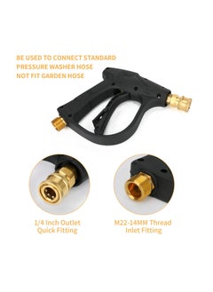 SYOSI SYOSI High Pressure Washer Machine, 4350 PSI Short Pressure Washer  Handle with 5 Pressure Washer Nozzle, Power Pressure Washer Wand, M22-14 Fitting Car Pressure Washer Kit  - Image 5