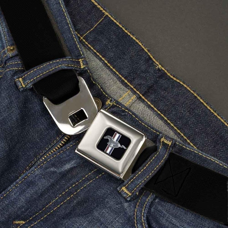 Buckle Down Buckle-Down Seatbelt Belt - Black 1.0" Wide, Adjustable Length 20-36 Inches - Image 2