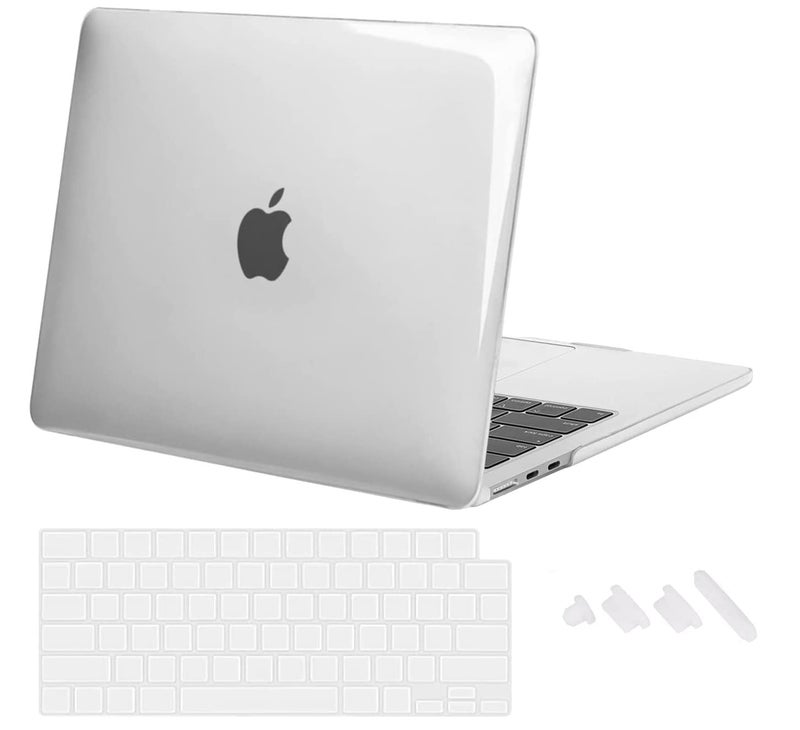 Midkart Case Compatible with MacBook Air 15 inch M4 A3241 M3 A3114 M2 A2941 Release 2025 2024 2023 with Touch ID Hard Shell Plastic Cover Keyguard Dust Plugs, Transparent Crystal Clear - Image 1