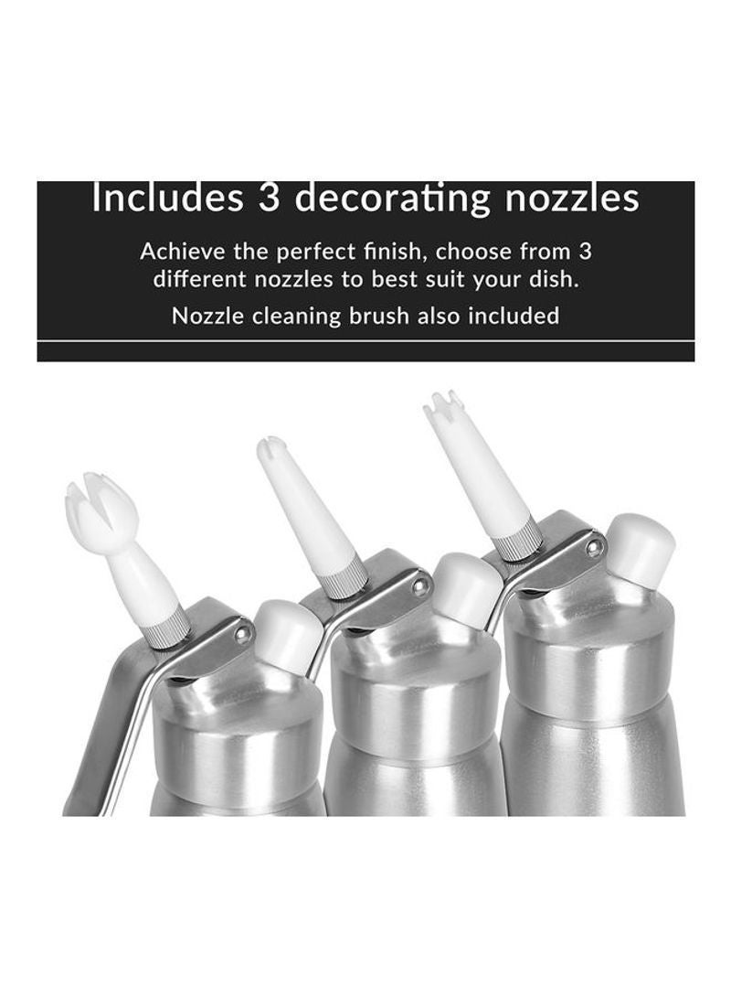 نيبمينينت ماكينة صنع الحلويات مزودة بماصة وكريمة مقاومة للتسرب فضي 31x9x9سم - Image 3