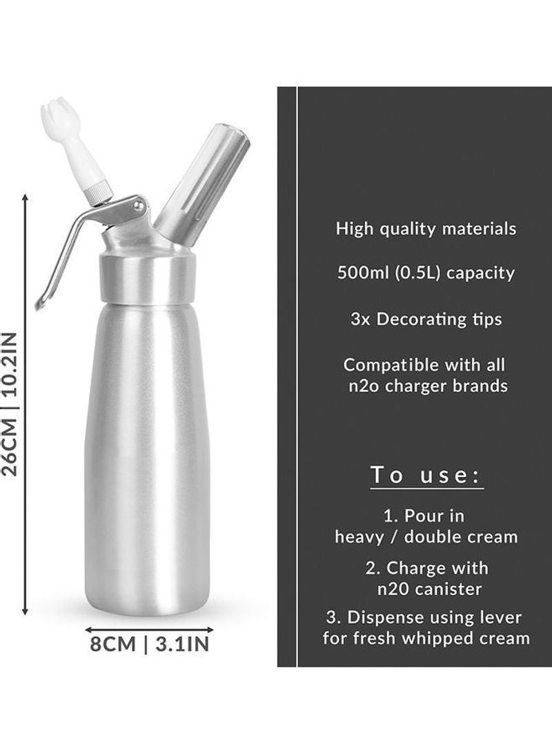 نيبمينينت ماكينة صنع الحلويات مزودة بماصة وكريمة مقاومة للتسرب فضي 31x9x9سم - Image 4