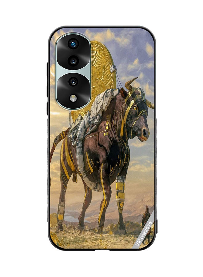 VR CREATIVE Protective Case Cover For Honor 70 Pro Bitcoin Horse Design Multicolour - Image 1