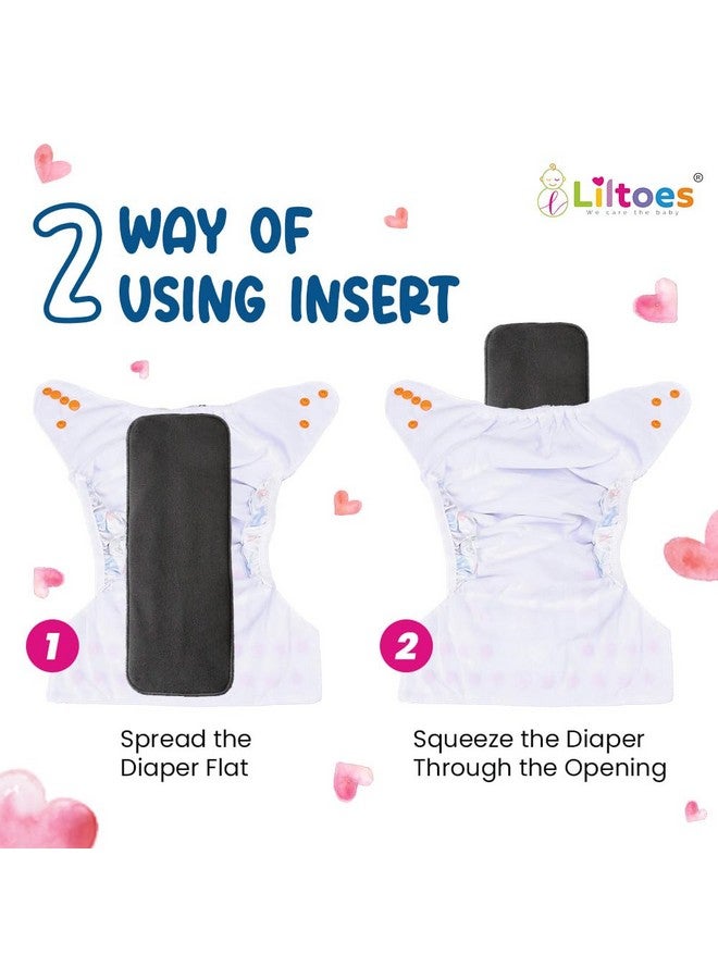 Liltoes Smartdry 5-Layer Booster Pads For Cloth Diaper | High Absorbent 5 Layer Washable And Reusable | Wet Free Booster Inserts | The Ultimate Baby Cloth Diaper Soaker Inserts Pack Of 7 - Image 2