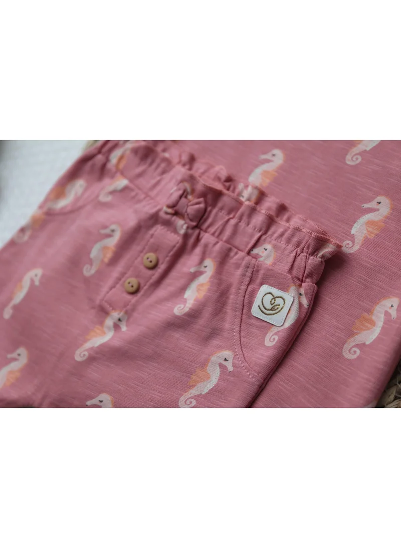 Sheer Hugs Sheer Hugs Casual Full Length Leggings for Girls, Sea Horse