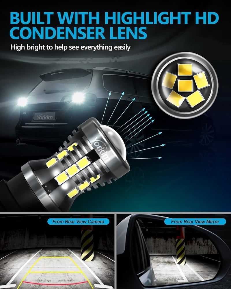 Yorkim 3157 LED Bulb - 2880 Lumens, 6000K White, 2-Pack - Image 2