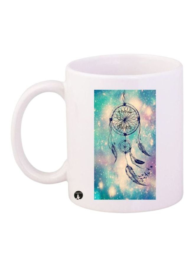RYN Dream Catcher Printed Coffee Mug White/Blue/Black