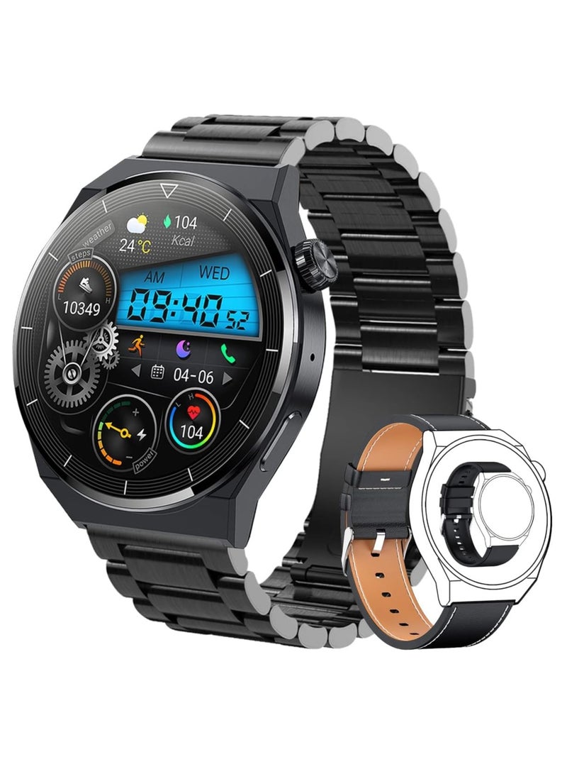 Smart Watch for Men with Bluetooth Calls, Fitness Tracker, Heart Rate, Blood Oxygen, Sleep Tracker, Health Watch, IP68 Waterproof for Android iOS (Black) - Image 1