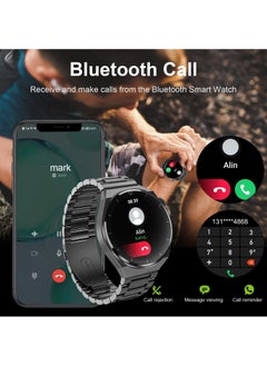 Generic Smart Watch for Men with Bluetooth Calls, Fitness Tracker, Heart Rate, Blood Oxygen, Sleep Tracker, Health Watch, IP68 Waterproof for Android iOS (Black)  - Image 2