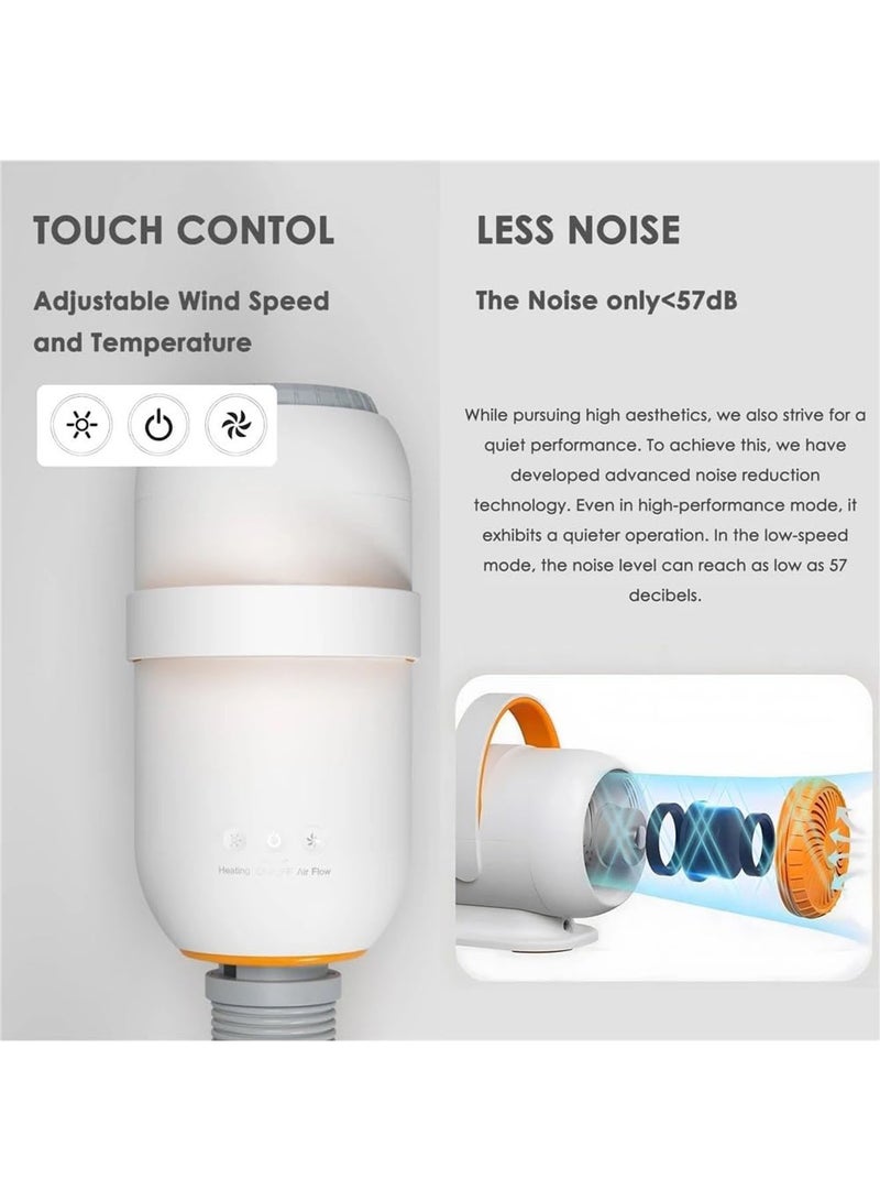 GT-Wheel Pet Grooming Hair Dryer with 4 Different Nozzles Temperature Control Adjustable Speed and Low Noise - Image 4