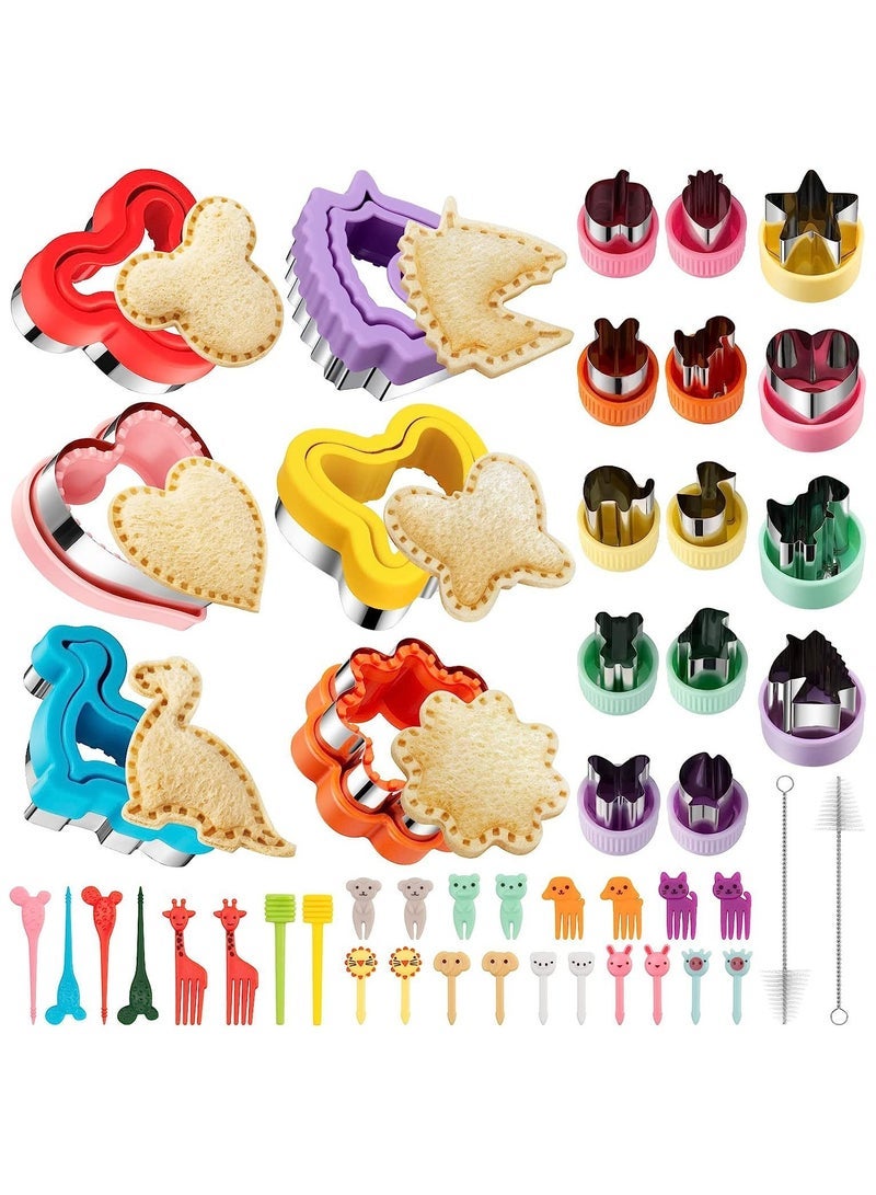 48 Piece Set of Sandwich Molds Baking Toast Bread Molds DIY Rice Ball Molds Fruit Cutting Molds - Image 1