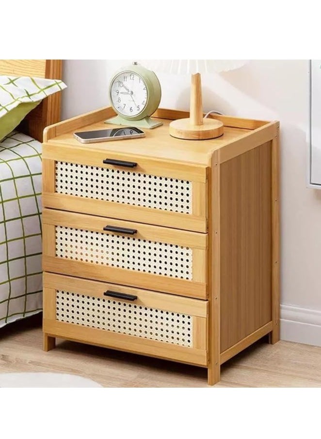 Generic - Nightstand Bedside Table Wooden Sofa Side Table End Table with 3 Drawers Bedside Storage Cabinet for Bedroom Living Room Office（42*31*50CM） ﻿ - Image 1