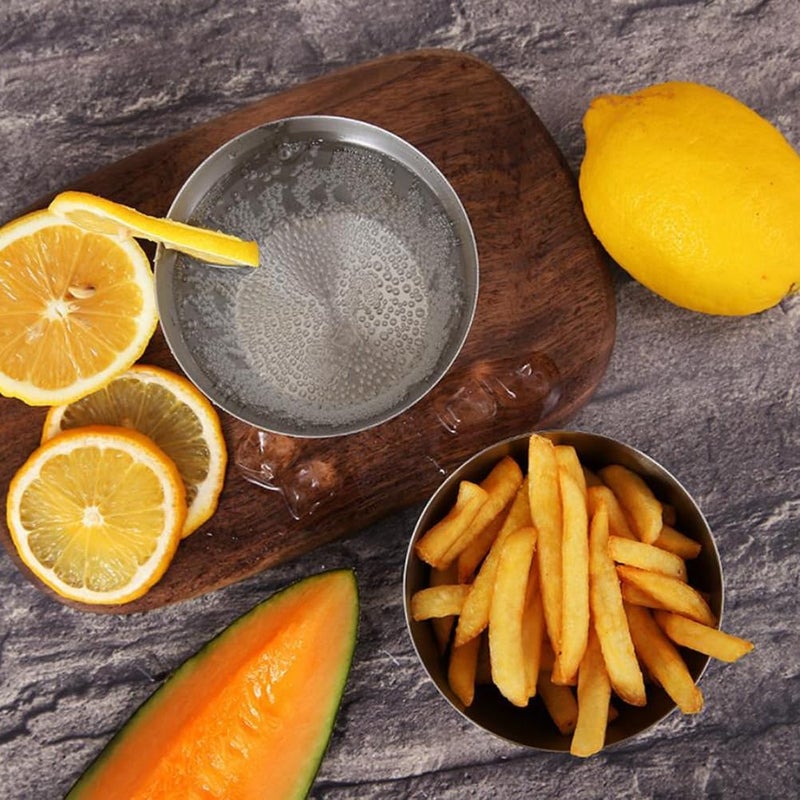 Hemoton 3pcs Stainless Steel French Fry Cups Snack and Juice Cup Containers for Home Restaurant and Hotel Use Silver Drink Cups for Condiments and Dipping Sauces - Image 3