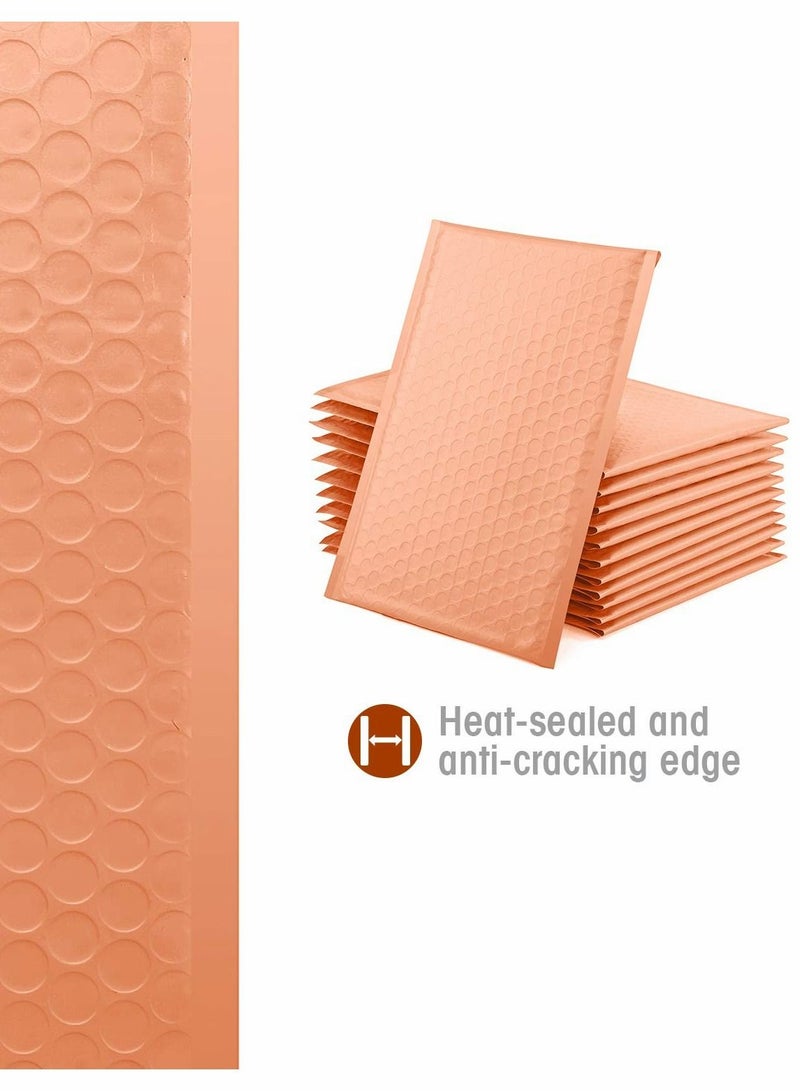 SYOSI Bubble Out Bags, 50pcs Self-Seal Co-extruded Film Bubble Mailers Anti-static Cushioning Wrap Pouch for Shipping, Storage and Moving, Orange - Image 3