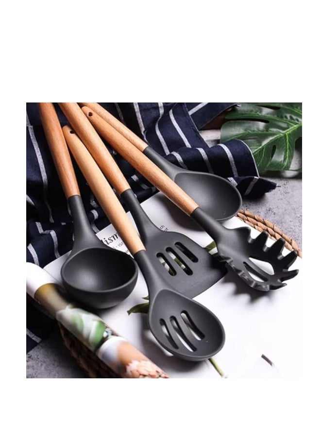 Generic - 12-Piece Non-Stick Silicone Cooking Utensils Set - Image 1