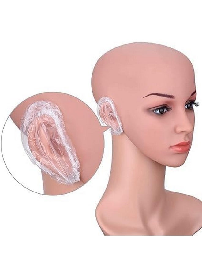Generic ARUP Clear Ear Cover for Shower - 100 Pcs, Waterproof Ear Protector, Ear Shower Caps for Bathing, Hair Dye, Shower Cap | Ear Cover for Swimming  - Image 1