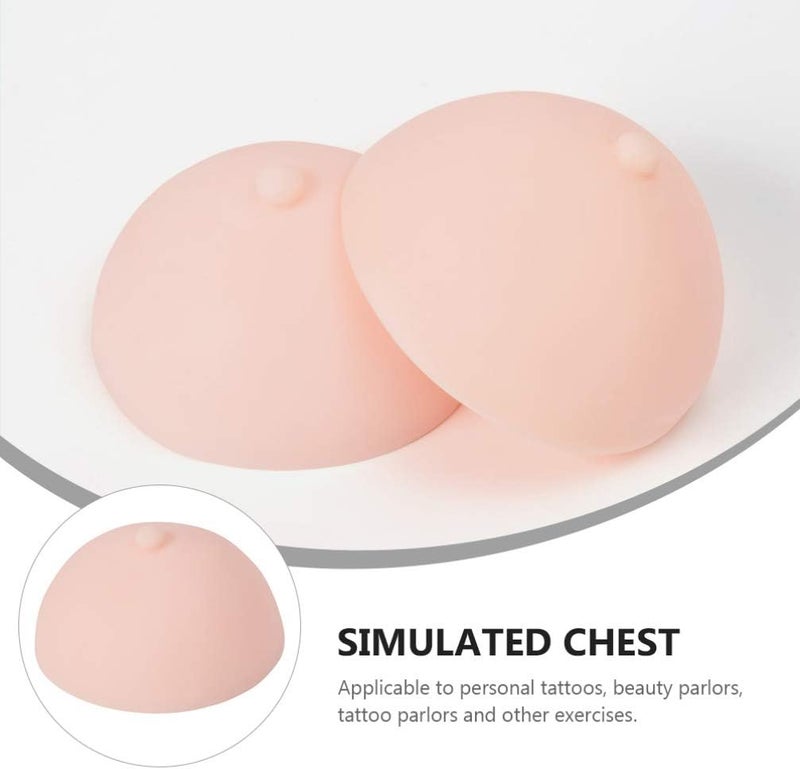 comfrt Practice Skin Silicone Breast Plate Fake Boobs Mastectomy Prosthesis Silicone Breast Mold 3D Chest Tattoo Practical Tool for Crossdresser Transgender Costume - Image 5