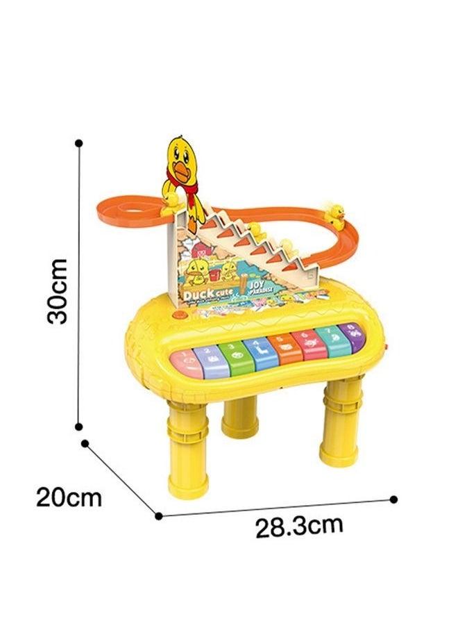 MIXDE Children's Smart Early Education Instruments Little Yellow Duck 2 in 1 Stair Climbing Electronic Piano Toy Set for Kids  - Image 5
