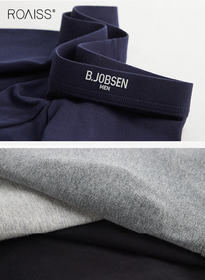 رويس ملابس داخلية رجالية مكونة من 4 قطع من القطن الخالص بأربع زوايا مضادة للبكتيريا قابلة للتنفس مقاس كبير ملابس داخلية بوكسر رجالية ناعمة ومريحة - Image 5