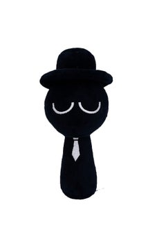 Rhythm Box Sprunki Game Peripheral 20cm Plush Toy, Realistic Cute Soft Plush Doll, Gift for Boys and Girls Game Fans (Black Hat Head)