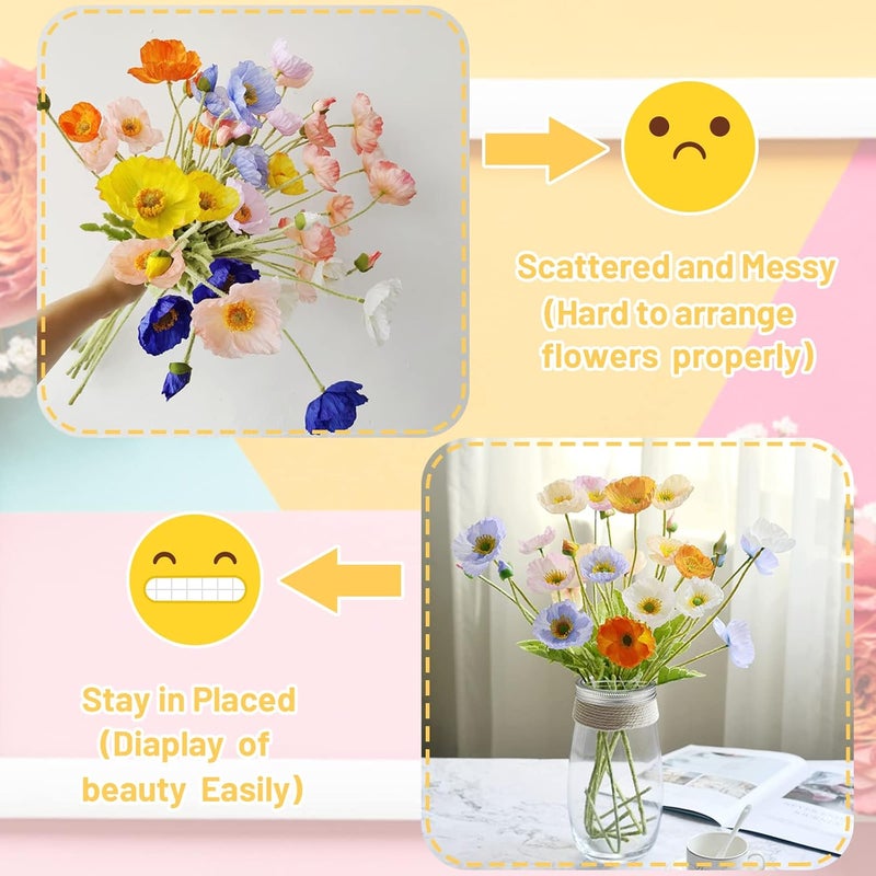 Cinvo Flower Mason Jar Insert Lid Metal Flower Organizer Frog Lid for Regular Mouth Mason Canning Jars Bouquet Easy Flower Arranging(6 Set Rings and Separate Lids) - Image 4