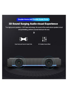 Computer PC Soundbar Dolby Surround Sound Bars Speakers 3.5mm Input Stereo Surrounding Deep Bass Sound Wired USB Powered Laptop Desktop Monitor Speakers for PC Cellphones Computer Speakers - pzsku/Z31F446E45A346A1DA595Z/45/_/1725544959/31d9e5c3-4177-4e1e-868f-7be68773adf9