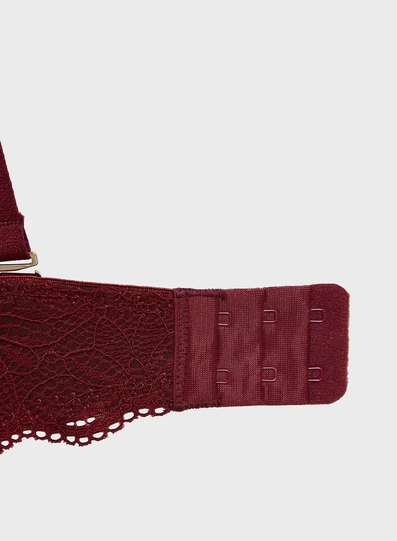 La Senza Lace Detail Plunge Bra