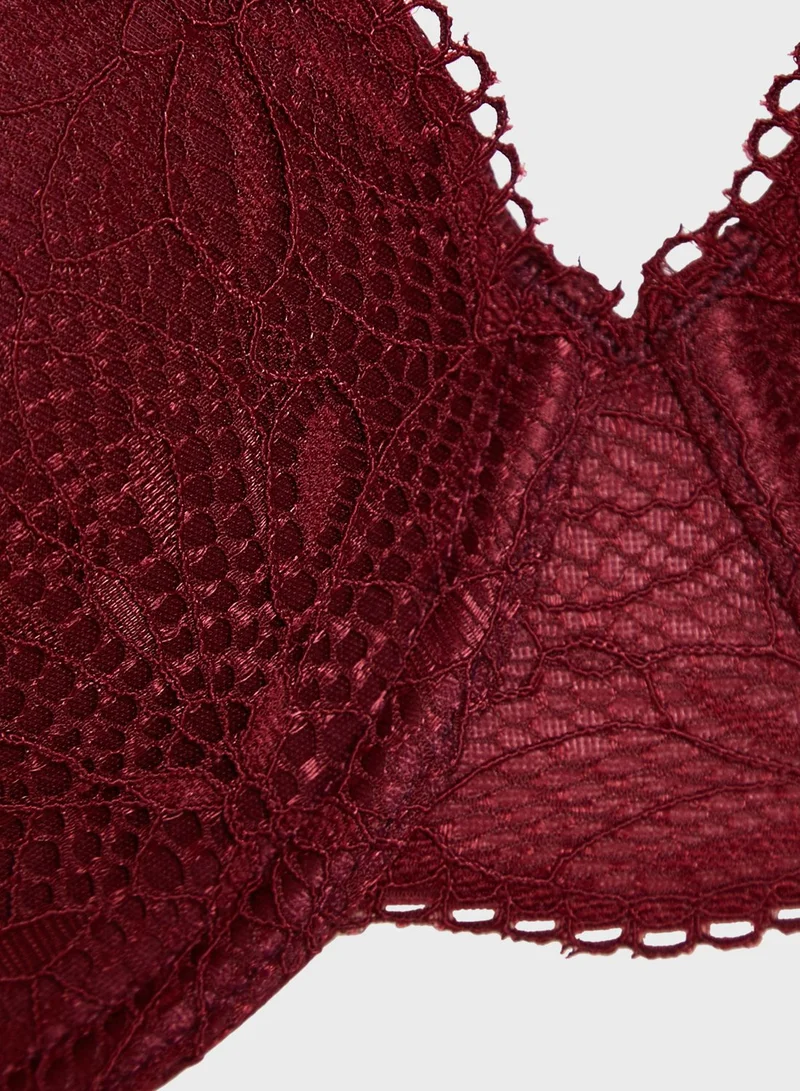 La Senza Lace Detail Plunge Bra