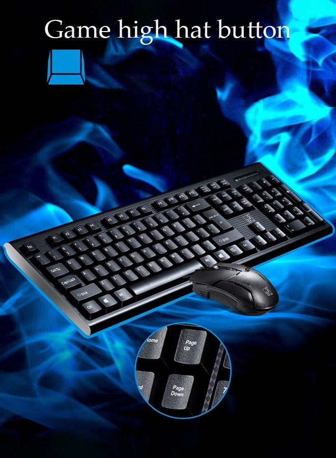 DUNISO Wired Keyboard and Mouse Combo, USB noise resistant ultrathin computer keyboard with mouse, compact gaming keyboard, not easy to fade,USB plug and play, sputtering proof design,full size,suitable for PC/laptop, home, office - Image 3