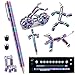 Jopstacext Fidget Pen Cool Toys Pen Decompression Magnetic Metal Pen Desk Toys Multifunctional Deformable Writing Pen Basket Stuffers Gadgets Gift for Kids Adults Color - Image 2