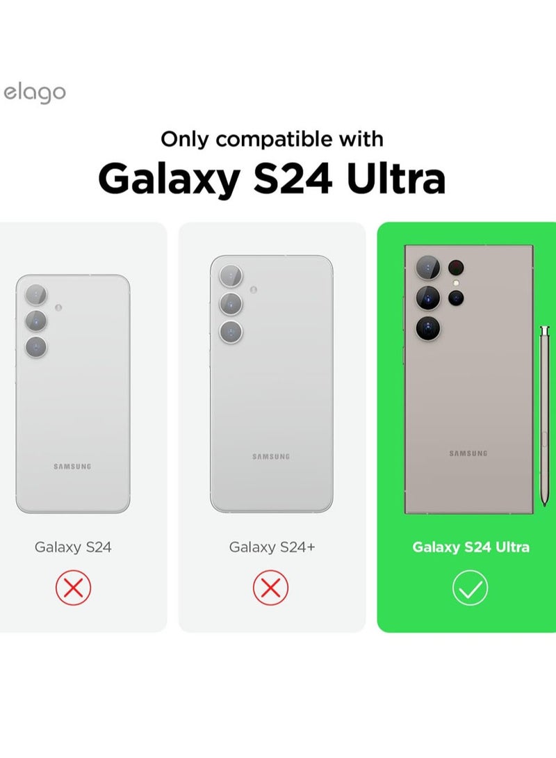 elago Liquid Silicone for Samsung Galaxy S24 ULTRA case cover Full Body Screen Camera Protective, Shockproof, Slim, Anti-Scratch Soft Microfiber Lining - Midnight Grey - Image 5