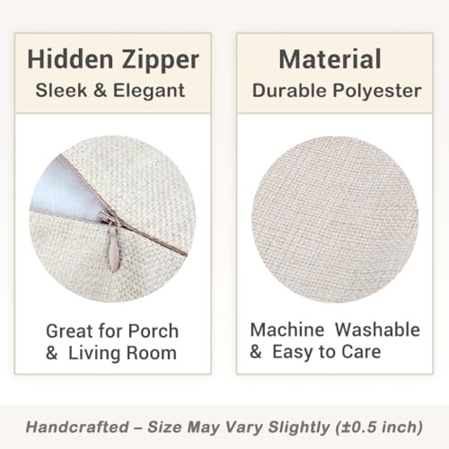 HERHOME Neutral Decor Pillow Covers 12x20 Inch Warm Taupe – Blessed Lumbar Decorative Cushion Case for Couch Sofa Bedroom Living Room Rustic Home Decorations - Image 5