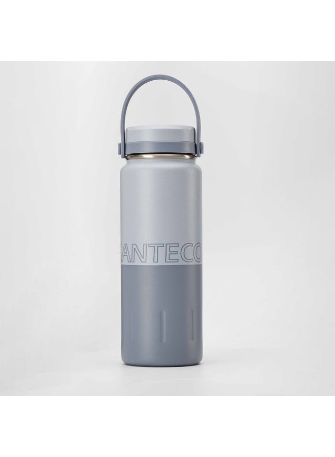 Santeco Koya 500ml Stainless Steel Beverage Bottle - Durable, Insulated Water Bottle for Travel, Sports & Outdoor Activities - Stylish Silver Blue Design - Image 1