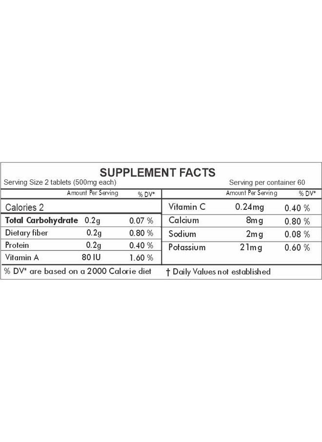 HERBAL HILLS Alfalfa Tablets ; 120 Count ; Source Of Vitamin A ; Natural Green Superfoods  - Image 3