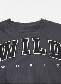 MANGO Youth Slogan Long Sleeve Sweatshirt  - Image 3