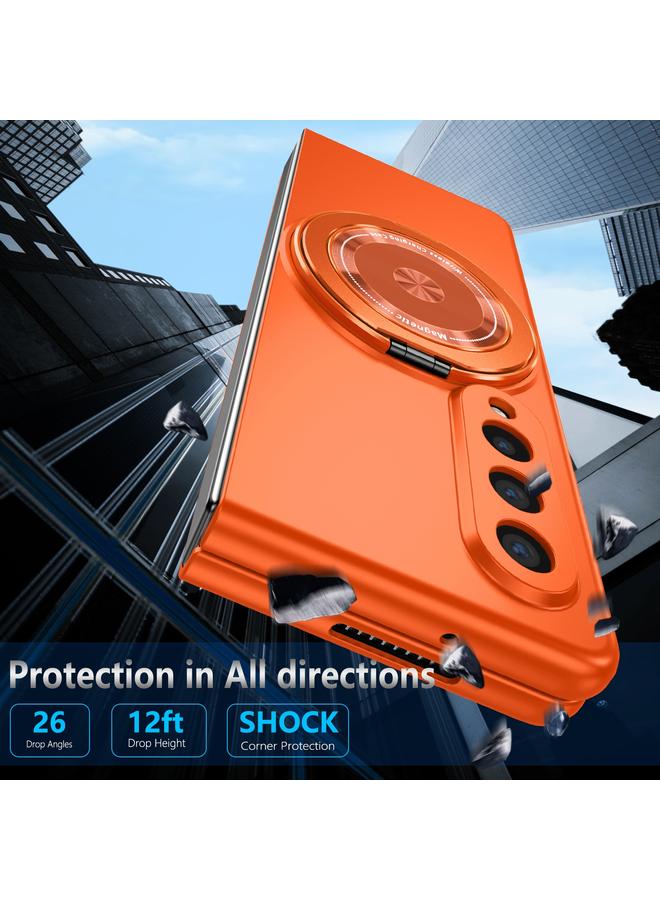 اس-توب جراب لهاتف Samsung Galaxy Z Fold3 مزود بحلقة دوارة 360 درجة مع حامل MagSafe مقاوم للصدمات وحافظة هاتف الكمبيوتر الشخصي - Image 3