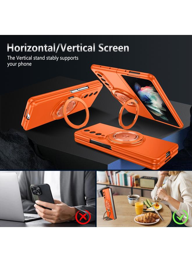 اس-توب جراب لهاتف Samsung Galaxy Z Fold3 مزود بحلقة دوارة 360 درجة مع حامل MagSafe مقاوم للصدمات وحافظة هاتف الكمبيوتر الشخصي - Image 5
