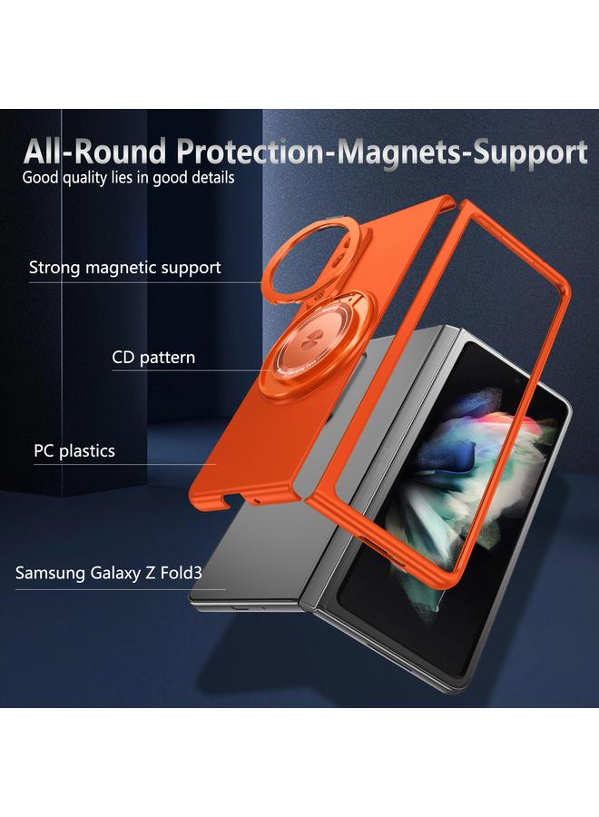 اس-توب جراب لهاتف Samsung Galaxy Z Fold3 مزود بحلقة دوارة 360 درجة مع حامل MagSafe مقاوم للصدمات وحافظة هاتف الكمبيوتر الشخصي - Image 2